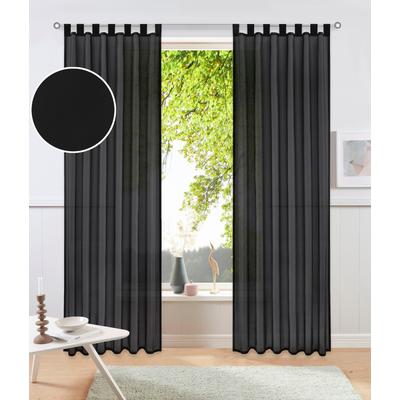 Gardine OTTO HOME "XANA" Gr. 4, anthrazit, B:145cm H:245cm, Voile, Polyester, Gardinen, Gardine, Bestseller, einfarbig, 1 Schal, pflegeleicht, preiswert