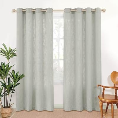 Awesome Home Linen Texture Light Filtering Grommet Panel Pair