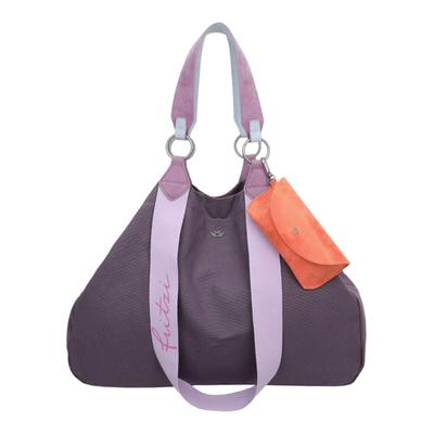 Henkeltasche FRITZI AUS PREUSSEN "Izzy", Damen, Gr. B/H/T: 16cm x 36cm x 50cm, lila, Baumwolle, unifarben, Taschen, aus veganen Materialien