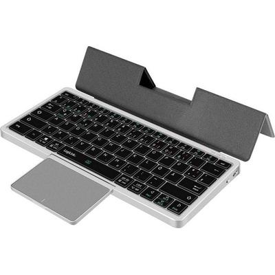 LogiLink ID0214 Bluetooth® Tastatur, Maus-Set Deutsch, QWERTZ Space Grau Easy Switch 3 Geräte