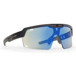 Demon, Unisex, Sportbrille, Speed Vent DCHROM Sportbrille (matt black blue-blue mirror, Blau), Schwarz