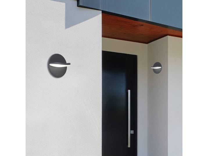 Viokef LED Außenwandleuchte Letty, alu / grau / zink, Aluminium, Modern