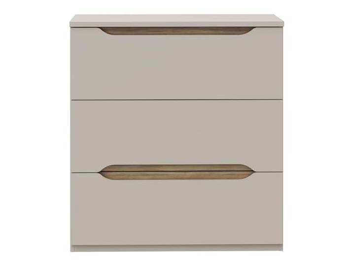 Forte EDWAL Sideboard 85, modernes Sideboard mit abgerundeten Griffmulden, 3 Schubladen, Holzwerkstoff, Kaschmir Beige Holzdekor, 85,1 cm breit x 92,3 cm hoch x 41,5 cm tief