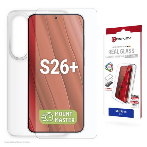 DISPLEX Real Glass + Case Hülle + Schutzglas Set Samsung Galaxy S26+ Transparent 02222