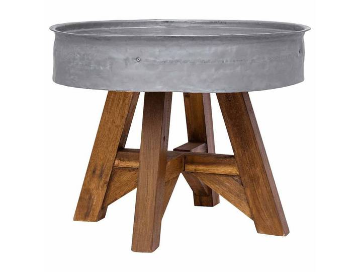 vidaXL Couchtisch vidaXL Couchtisch Gemischtes Altholz 60x45 cm Silbern