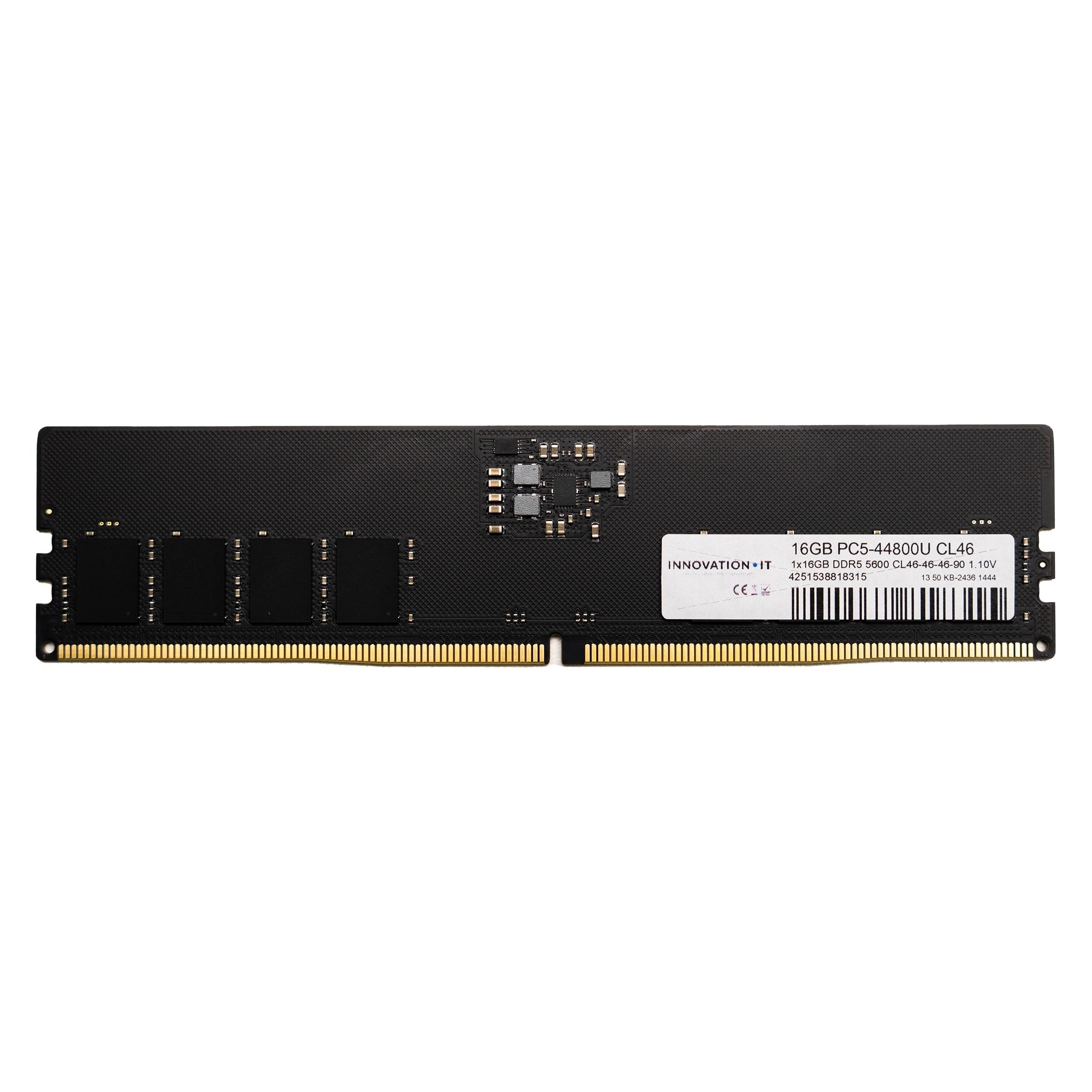 Innovation IT 5600 16GB CL46 1.10V (CL46-46-46-90) (1 x 16GB, 5600 MHz, DDR5-RAM, DIMM) (CL46-46-46-90)