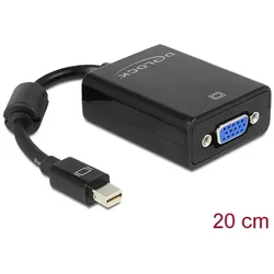 Delock Adapter mini Displayport 1.2 Stecker > VGA Buchse schwarz