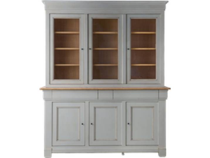 Buffet vaisselier bois massif 6 portes 3 tiroirs Embellie