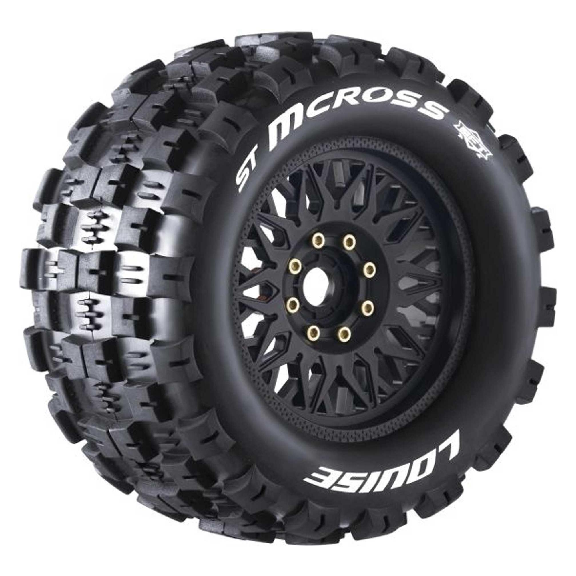Louise ST-MCROSS 1/8 SPORT (2) Uni-Sechskant tauschbar Felge schwarz 0 & 1/2 OFFSET HEX 17MM (LOUT3327X)