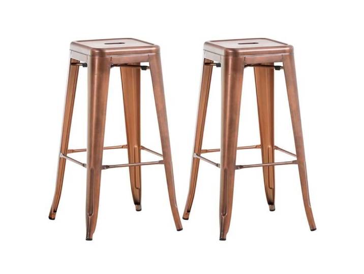 Lot de 2 tabourets de bar - CLP - Joshua V2 - Métal - Cuivre