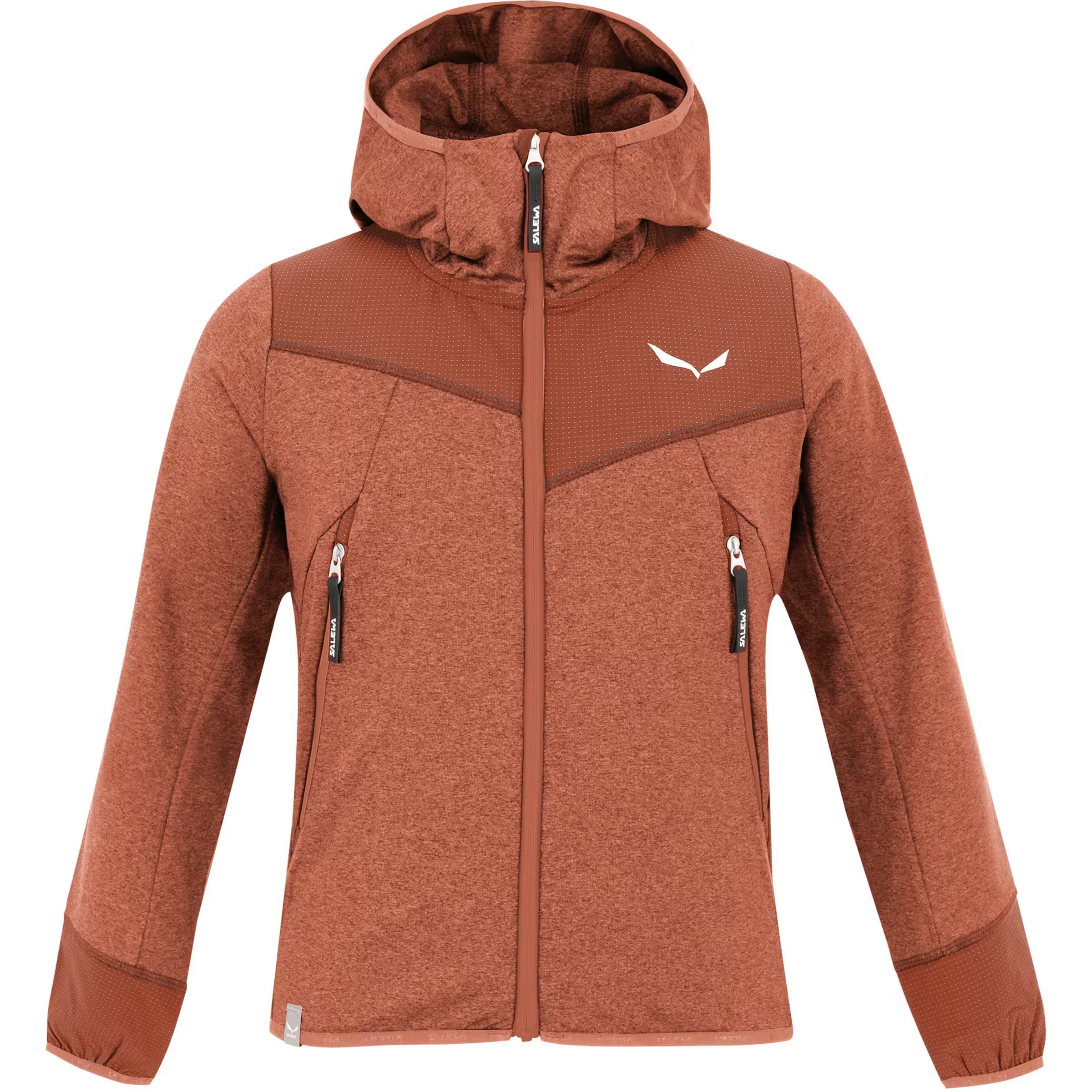 Salewa Agner Melange Kinder Fleecejacke braun Größe 152 Trekking Isolierend