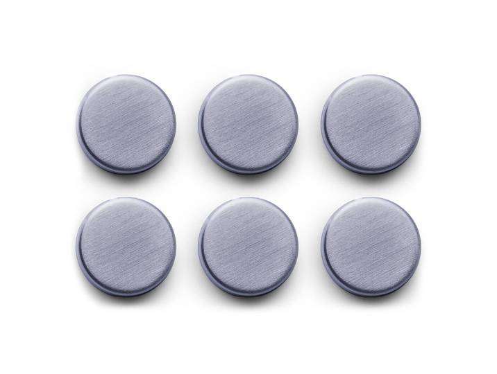 Magnete Relleno 6er-Set Edelstahl, gebürstet Silber 5 x 0 x 2cm