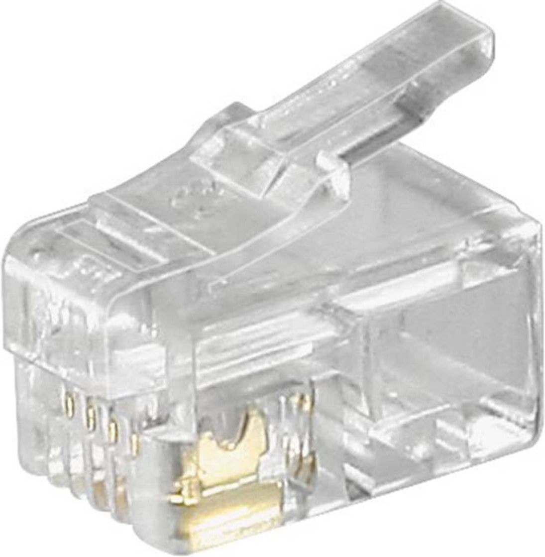 Goobay RJ10-Stecker Flachkabel St,4polig 50249)