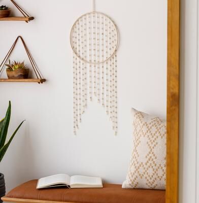 "Livabliss Dimitra Beaded Dreamcatcher - 12"" x 30"""