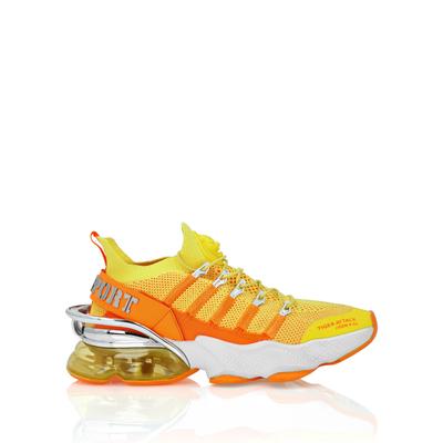 Sneaker PLEIN SPORT "Tiger", Damen, Gr. 39, Normalschaft, gelb (2986, gelb fluo, orange fluo), Schuhe Sneaker