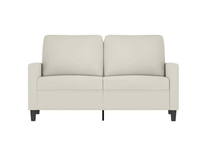 pokgdf 2-Sitzer Samtsofa Creme 120 cm Metallgestell, Dick Polsterung, Modernes Design, Belastbar Bis 110 kg Pro Sitzplatz