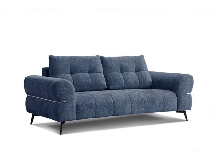 Canapé 3 places xxl tissu bleu foncé