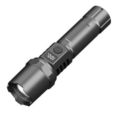Rechargeable LED Flashlight With LCD Power Display & Zoom Focus Rechargeable LED Flashlight With LCD Power Display & Zoom Focus