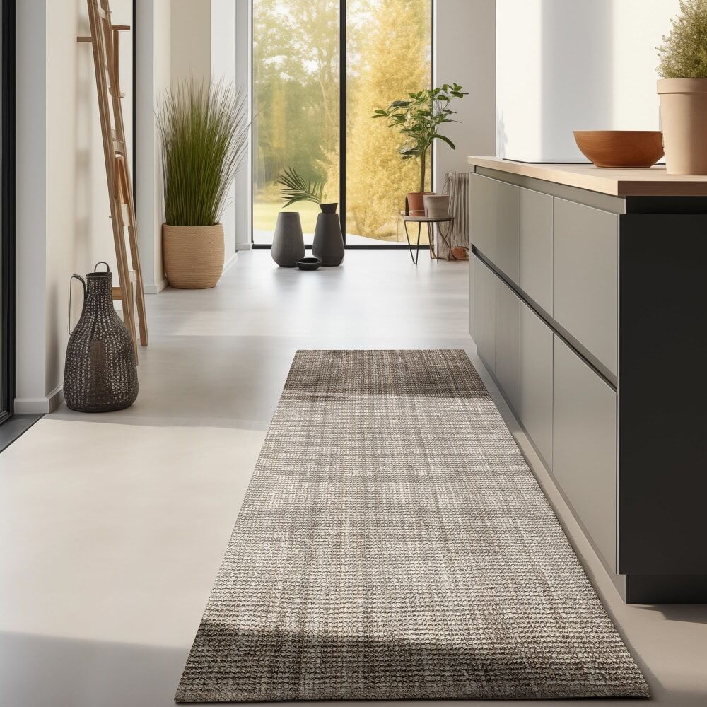 STUDIO DECO Tapis en jute bouclé mocca 80x200cm Marron 200x1x80cm