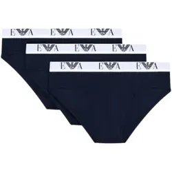 Emporio Armani für Herren. EM000258_AF14131 3er-Set marineblaue Slips aus Stretch-Baumwolle (S), Heimtextilien