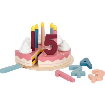 Spiellebensmittel SMALL FOOT "Schneide-Geburtstagstorte tasty", bunt, Kaufladensortimente, Kinder, Holz, aus Holz, FSC - schützt Wald