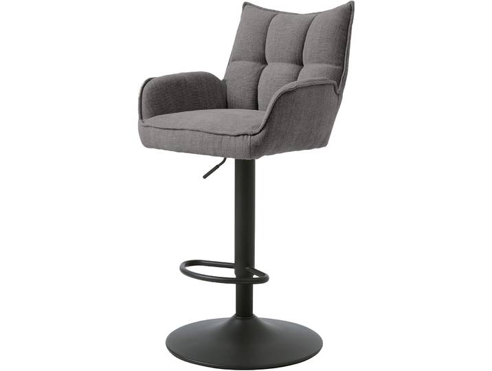 Barhocker 2er-Set Marie graphit Polyester H 53 cm - Barhocker 2er-Set