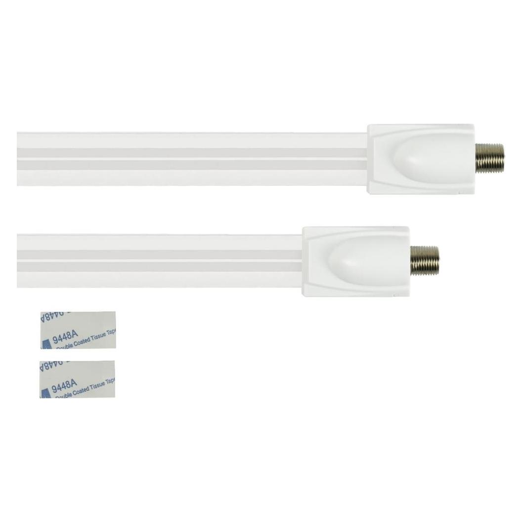 Good Connections SAT Fensterdurchführung High-Quality, weiss, Gesamtlänge inkl. Stecker 53,5cm, flexible Länge 44,5cm (SAT Kabel) (S-1000QLW)