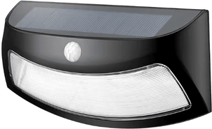 Uplift Curations Solar Motion Sensor Outdoor Wall Lights Waterproof PIR Security Garden Fence Lamp black warm White 3000k