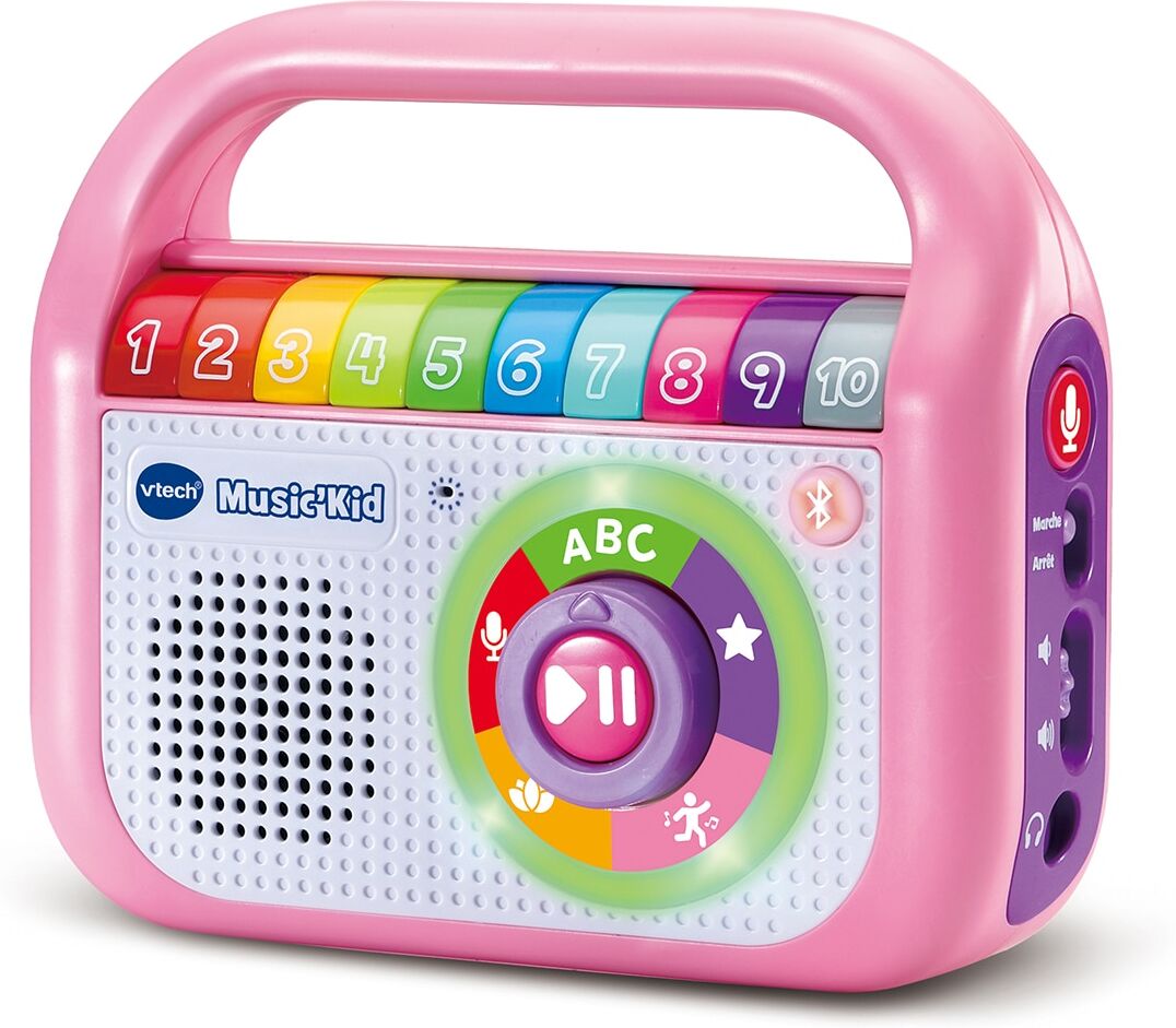 Vtech Juguete Reproductor musical Graba canta y baila, Radio infantil con Bluetooth, Grabadora Baby. Rosa