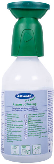 GRAMM medical Actiomedic Eye Care Flacon de rinçage oculaire avec solution de chlorure de sodium 0,9 %, 250 ml (500.000.02500)