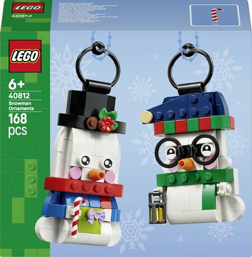 LEGO ICONS 40812 Deko-Schneemänner Christbaumschmuck zum Aufhängen Bauset für Mädchen und Jungen ab 6 Jahren