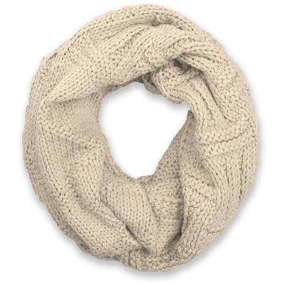 Strickschal STYLEBREAKER "Strick Loop mit Gitter und Rippenmuster", Damen, beige, Obermaterial: 100% Viskose CV., Modisch, Modetücher