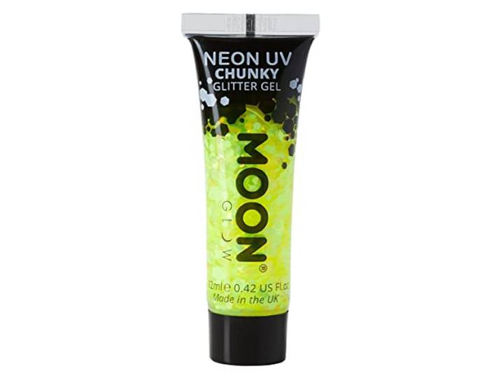 Moon Glow - Neon UV Chunky Glitter Gel, Yellow, 12ml Single