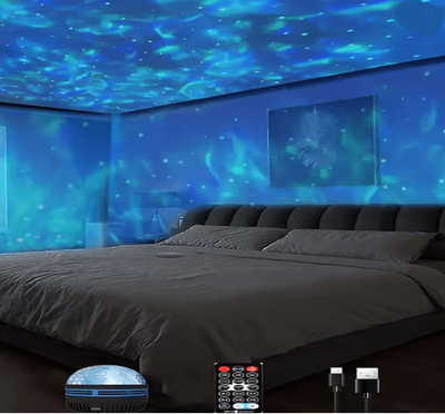 Inspire Essentials StarWave Galaxy Projector Night Light crystal Light