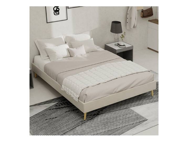REDOM Kinderbett Modern Minimalist (Dutch Velvet Fabric, Low-Profile Base, Modern Style Bedroom Furniture., 1-tlg., 140x200 cm)