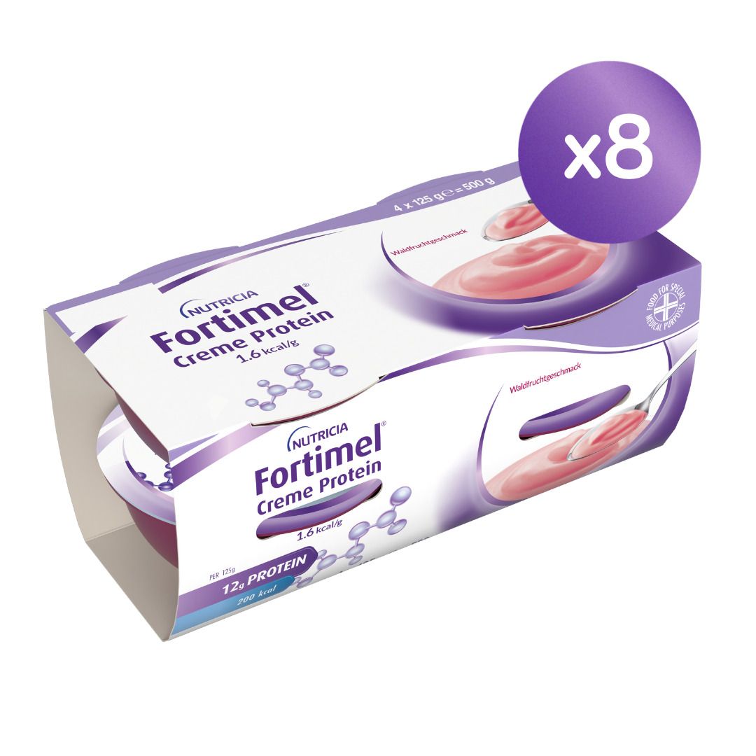 Fortimel Creme Protein Waldfrucht 8x4x125 g Flüssigkeit