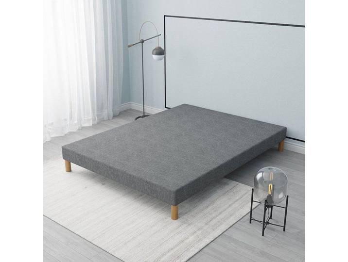 Sommier Tapissier gris 140x190 cm