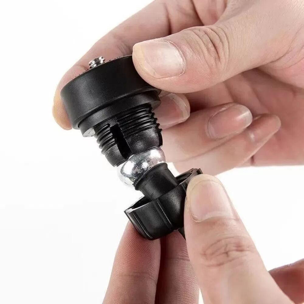 INF Schwarzer Gimbal Adapter aus ABS Kunststoff, kompatibel mit 17mm Kugelkopf und 1/4 Zoll Gewinde für Handyhalter und