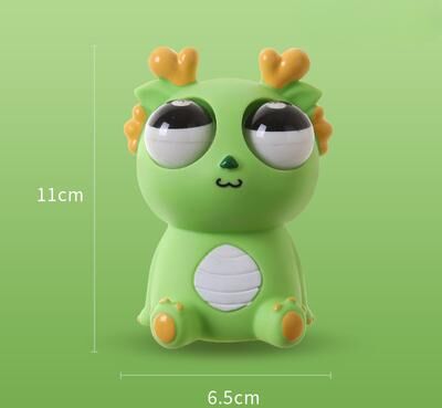Perfect Picks Market Sensory Fidget Toys With Popping Eyes Dragon, Stress Relief Squeeze Toy For Kids, Adults, And Autistic Children light Green Dragon