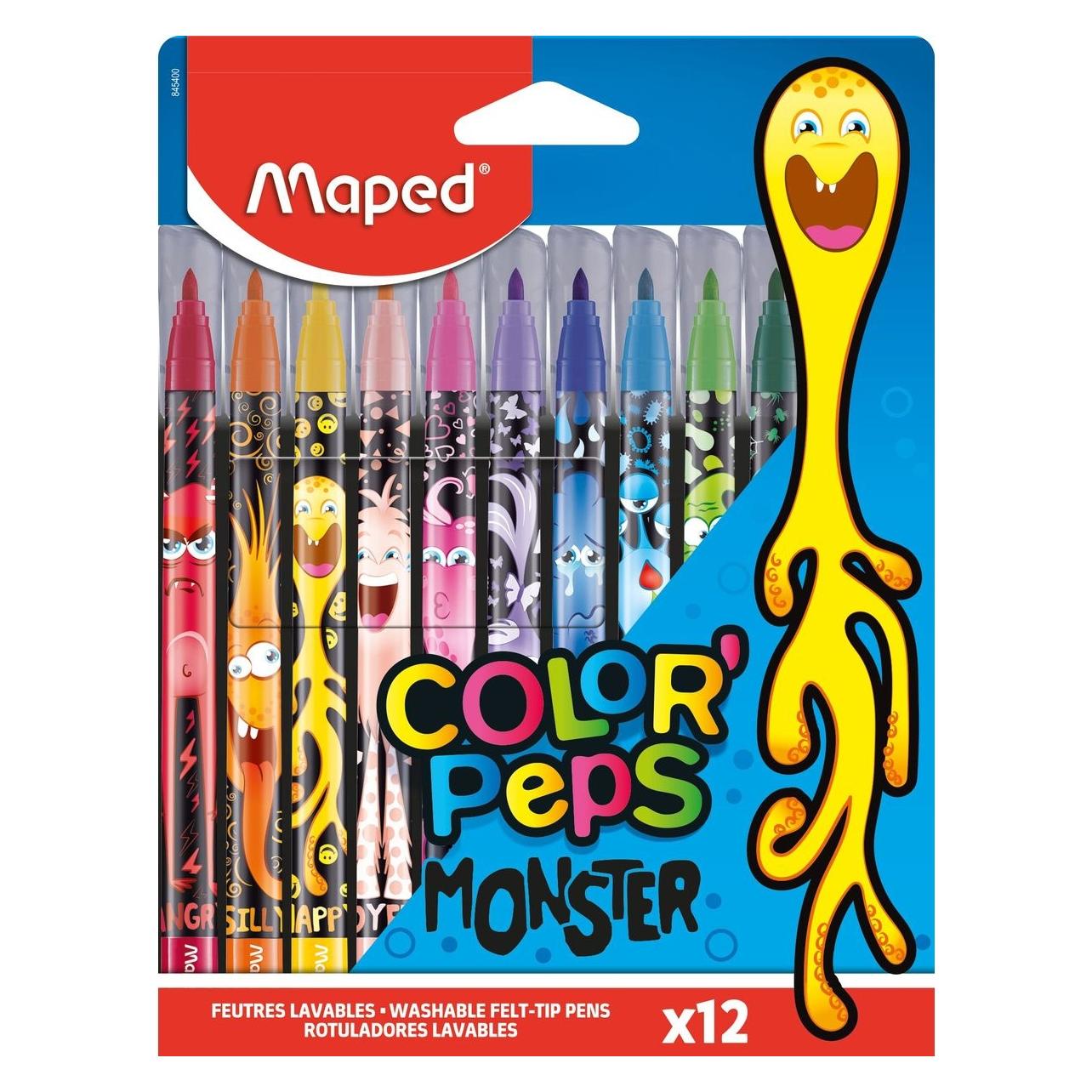 Maped Fasermaler COLOR'PEPS MONSTER, 12er Kartonetui (12x) (845400)
