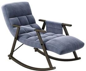 Ostweer Lounge Chair Leisure Chair Upholstered Chair, Rocking Chair Blue Accent Chair Padded Chair for Living Room
