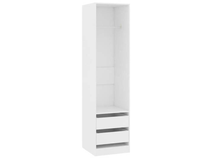 Mode Garde-robe avec tiroirs Blanc 50x50x200 cm Aggloméré-MEN