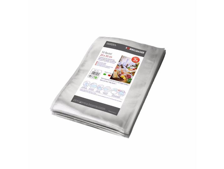 Rommelsbacher Vakuumierbeutel 20x30 cm, 50 Stück – Vakuumiergerät Zubehör – weiss