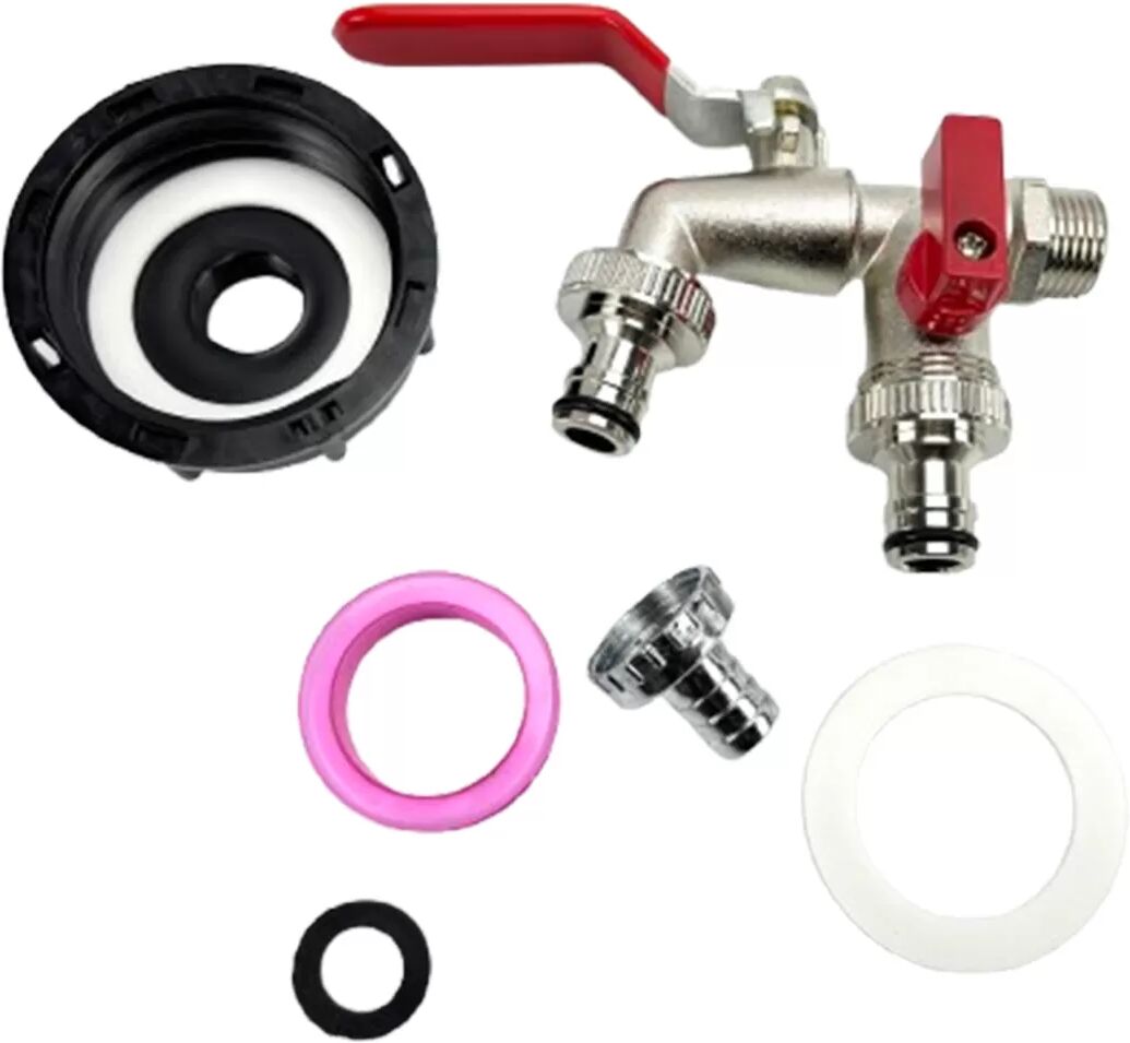 INF Valve fourre-tout IBC – Bouchon adaptateur 4 voies avec robinet en alliage