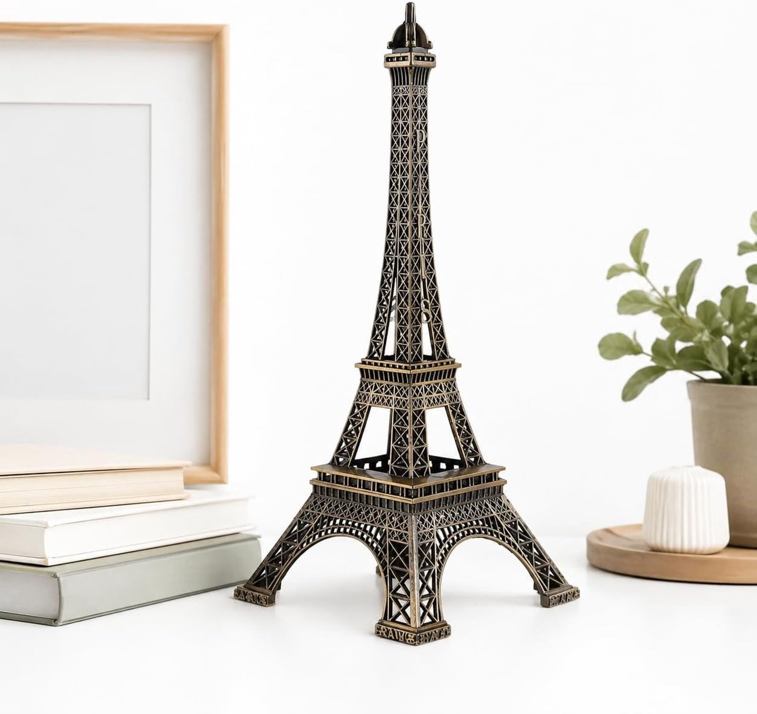 Vintage metalen Eiffel Tower model figuur, creatieve decoratie voor thuis, Parijs souvenir, Hoogte: 25 cm