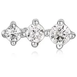 ANIA HAIE - SINGLE EARRING - SPARKLE CRAWLER BARBELL - silber