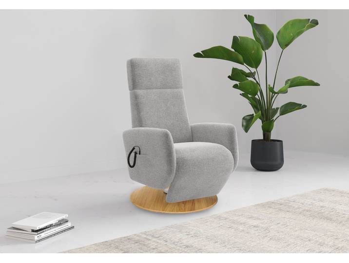 TV-Sessel GOODPRODUCT Rochelle mit Kopfteilverstellung & Drehfunktion, weitere Funktionen , grau (hellgrau), B:71cm H:110cm T:82cm, 100% Polyester, Sessel, TV-Sessel, TV-Sessel mit Drehfunktion 360 Grad