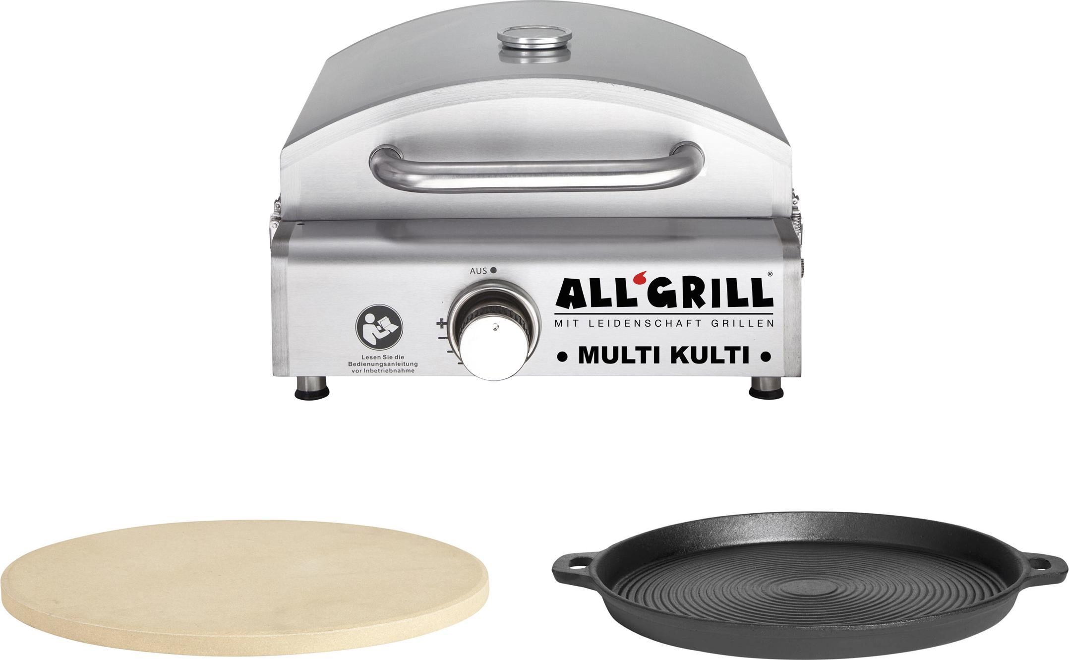 All'Grill Multi-Kulti Set 1 inkl. Pizzastein und Gussgrillplatte