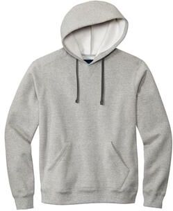 Volunteer Knitwear VL130H Chore Fleece Pullover Hoodie in Heather Grey size Medium   Cotton/Polyester Blend