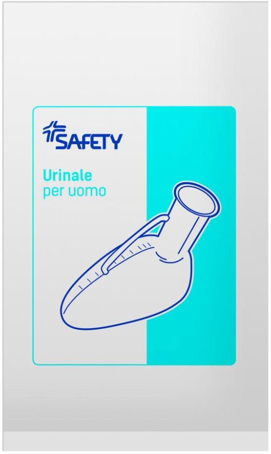 SAFETY SpA Safety Urinale in Plastica con Sacchetto, Pappagallo, 1000ml, Dispositivo per Raccolta Urine